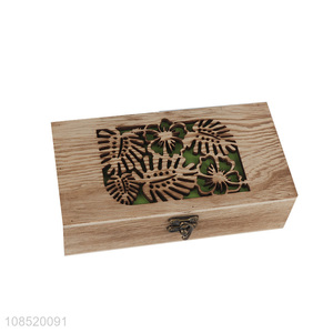 High quality carved wooden jewelery box jewel storage container