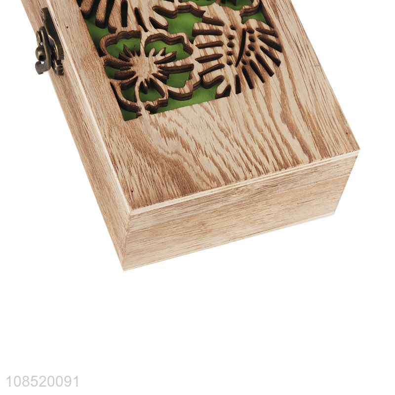 High quality carved wooden jewelery box jewel storage container