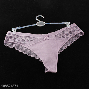 Factory price summer breathable sexy lace t-back thongs for women