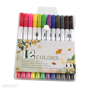 China factory 12colors stationery watercolors pen for painting