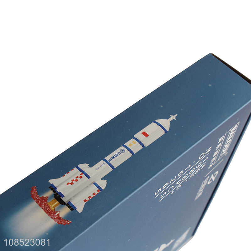 Hot selling CZ-2F carrier rocket building blocks set for kids adults