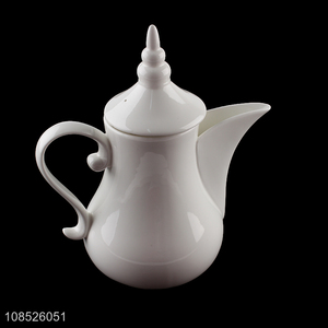 Best quality ceramic tea pot porcelain coffee pot with lid
