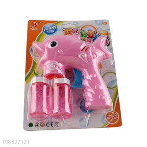 Hot products cartoon pink bubble gun toys with light