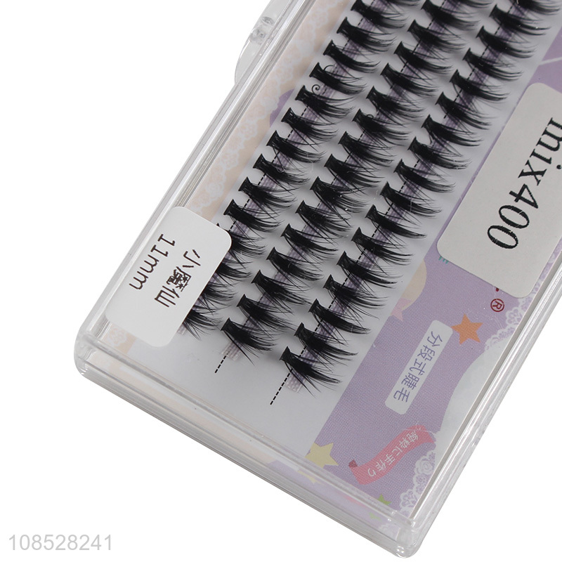 Good price soft long wispy eyelash clusters for beginners