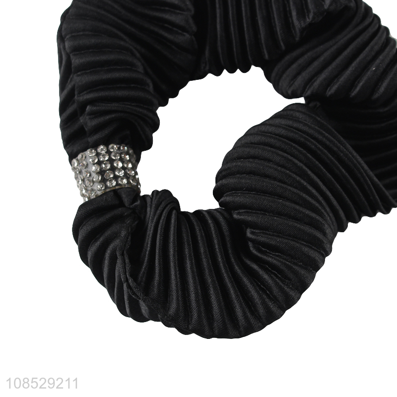 Factory supply black elastic girls hair ring for hair accessories
