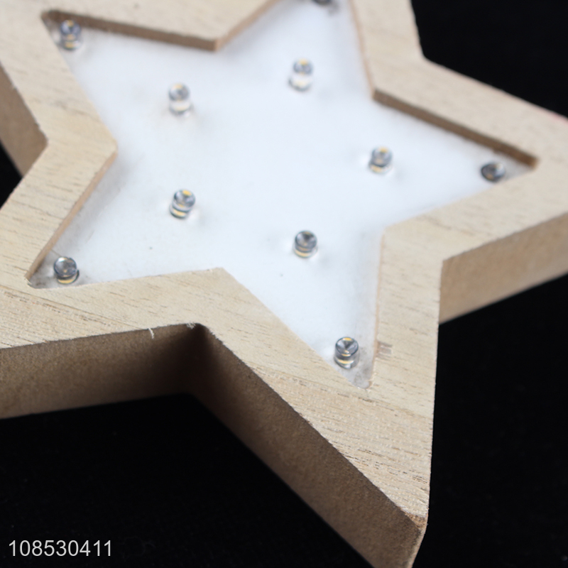 China factory star shape wooden crafts ornaments for sale