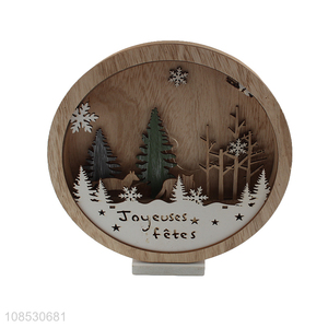 Top quality tabletop decoration christmas wooden ornaments