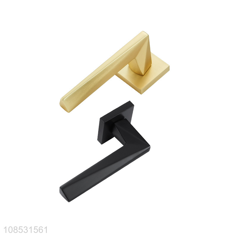 Wholesale interior bedroom room door handle lock solid wood door handle lock
