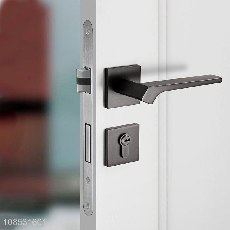 China imports interior door lock brushed dedroom door handle lock set