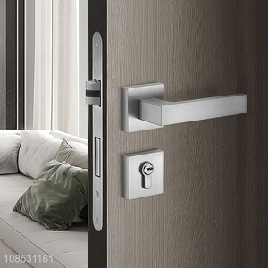 High quality magnetic suction mute interior door handle and separate lock set