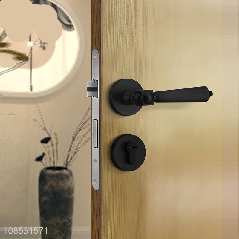 Wholesale European style bedroom door lock zinc alloy door handle lock set