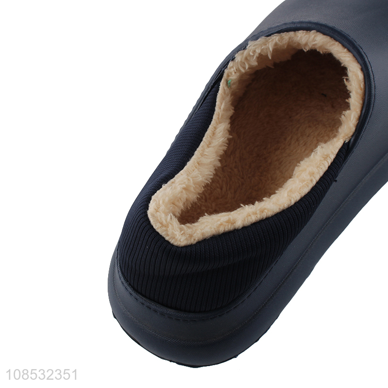 Hot selling winter warm waterproof non-slip indoor slippers for men