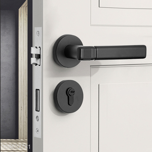 Top products black silent door lock door handle for household