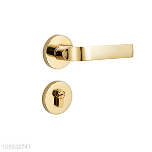 Latest design golden bedroom mute door handle door locks