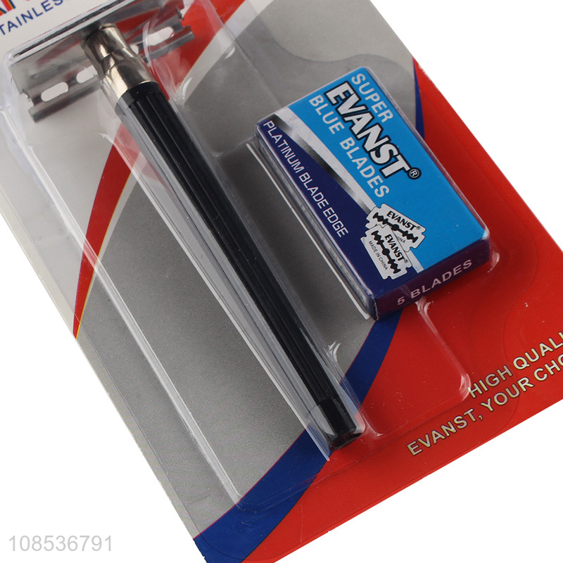 Factory supply men's manual razor with stainless steel blades
