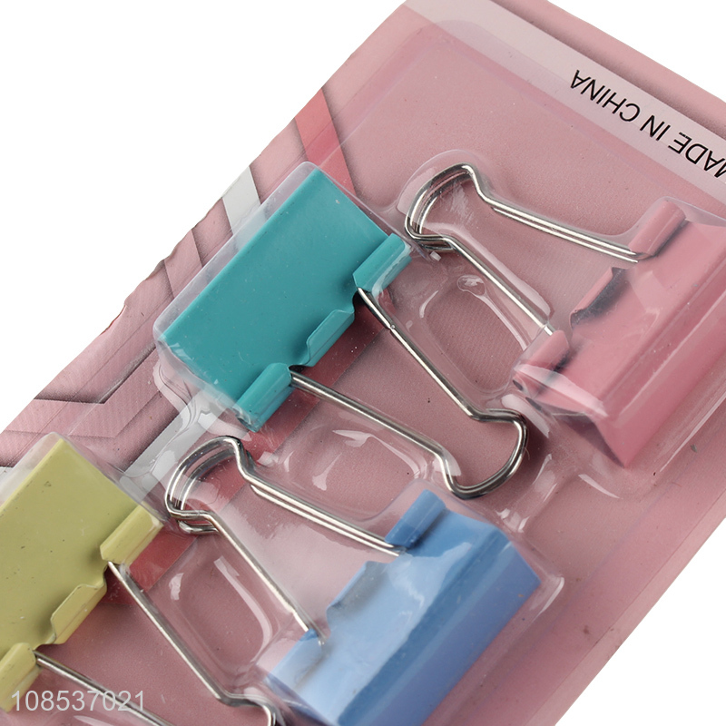 Wholesale 5pcs colorful metal binder clips office school supplies