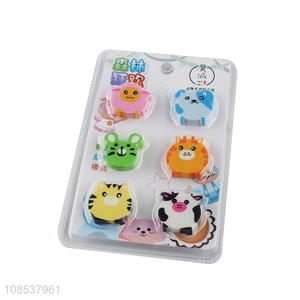 Cheap price children cartoon animal shape eraser for stationery