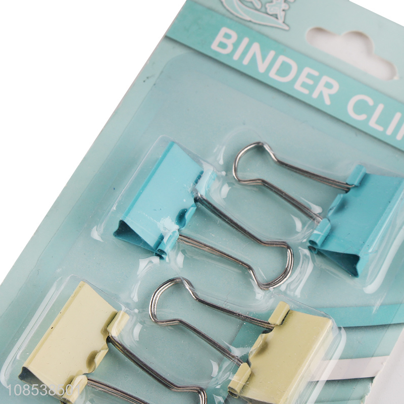 Wholesale 6 pieces iron binder clips multipurpose metal clips