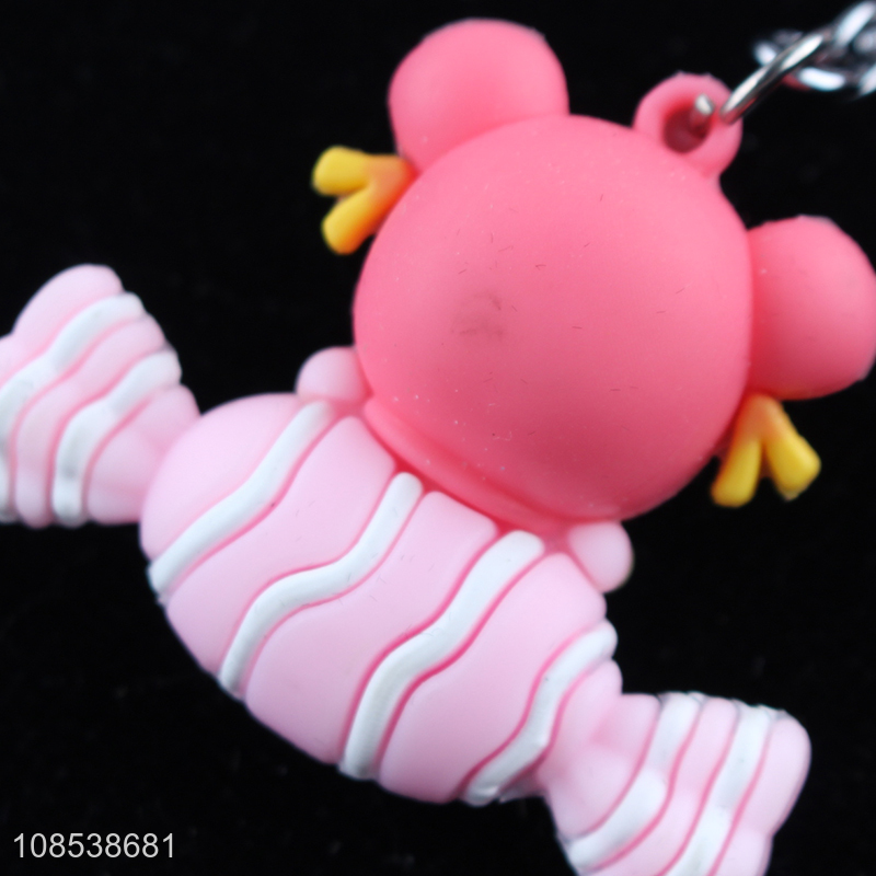 Good quality cute cartoon silicone key chain for women girls