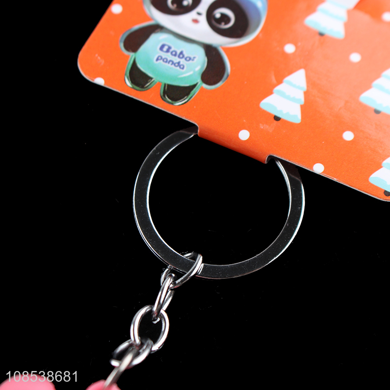 Good quality cute cartoon silicone key chain for women girls