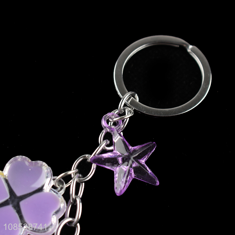New products acrylic pendant key chain advertising keyring gift