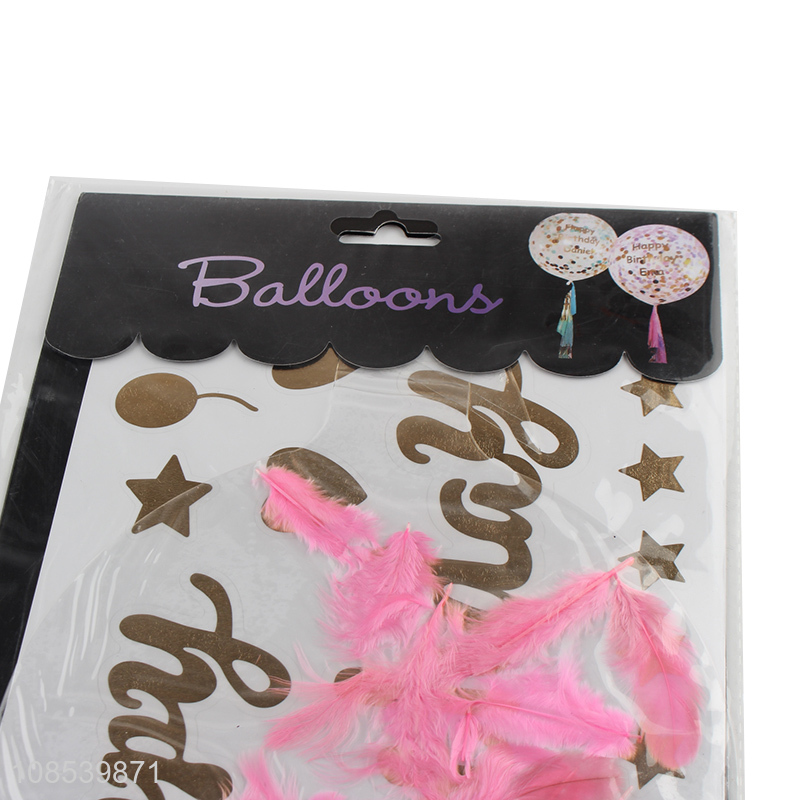 Wholesale 20 inch TPU balloon with feather inside for light up balloon