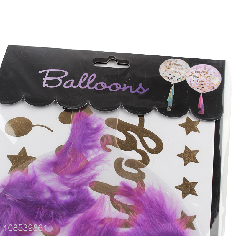 Hot selling 20 inch TPU balloon with feather inside for family party