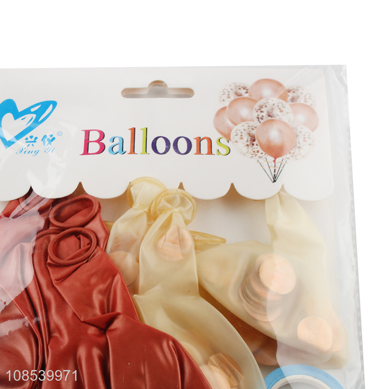 Wholesale 10pcs latex balloons coffetti balloon for anniversary party