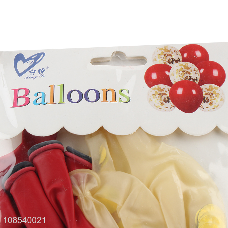 Popular products 8pcs latex balloons coffetti balloons party supplies