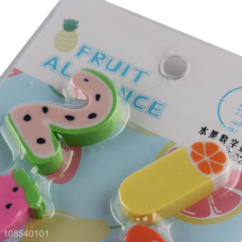Most popular fruit series stationery eraser set for sale