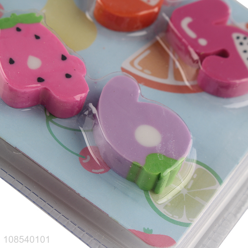 Most popular fruit series stationery eraser set for sale