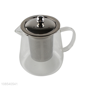 China wholesale household glass tea pot with handle