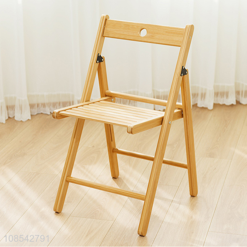 Wholesale home furniture folding bamboo dining chair back-rest chair