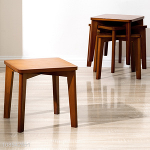 High quality living room furniture sturdy square bamboo stools