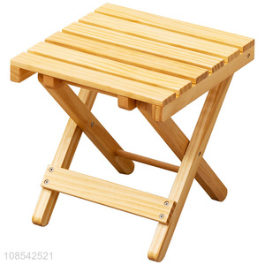 Hot selling portable foldable space saving thick solid wood stool