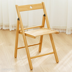 Wholesale home furniture folding bamboo dining chair back-rest chair
