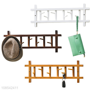 Good quality wall mounted bamboo coat rack hat rack for hanging