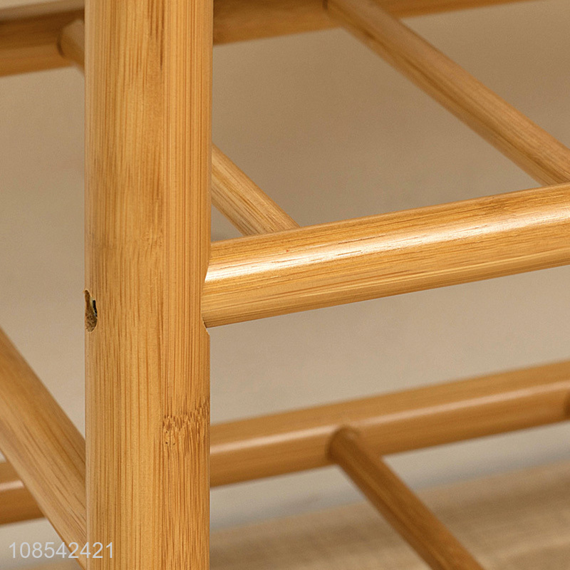 Wholesale household multi-layered space saving bamboo shoe rack bench