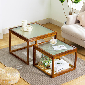Wholesale modern wooden sofa bedside coffee desk small tea table