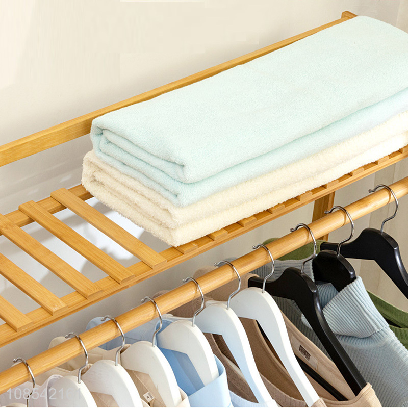 High quality multifunctional clothing rack bedroom bamboo coat rack