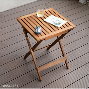 Factory supply portable folding pine wood table outdoor picnic table