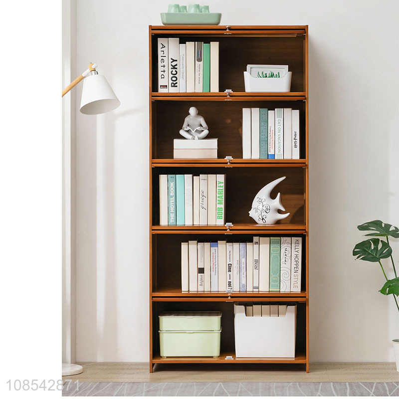 Good quality simple bookshelf floor standing bookcase storage cabinet