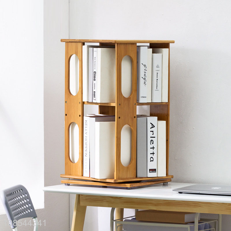Hot items rotatable desktop bookshelf for office