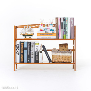 Hot products double-layer simple floor bookshelf