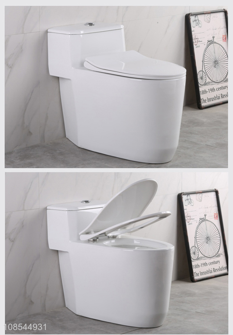High quality white household toilet bowl ceramic backflush toilet