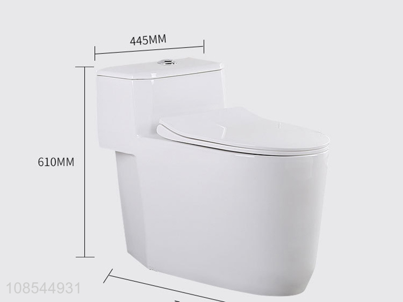 High quality white household toilet bowl ceramic backflush toilet
