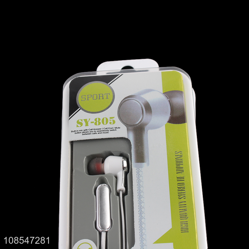 Factory supply 3.5mm plug in-ear earbud headphone for gaming