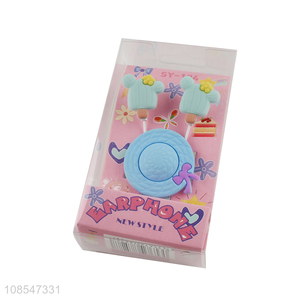 Good price lovely in-ear wired earbuds with case for kids