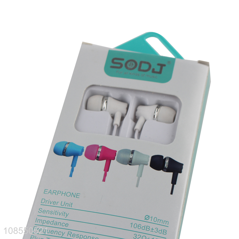 Hot sale wired music earphones in-ear earbuds with microphone