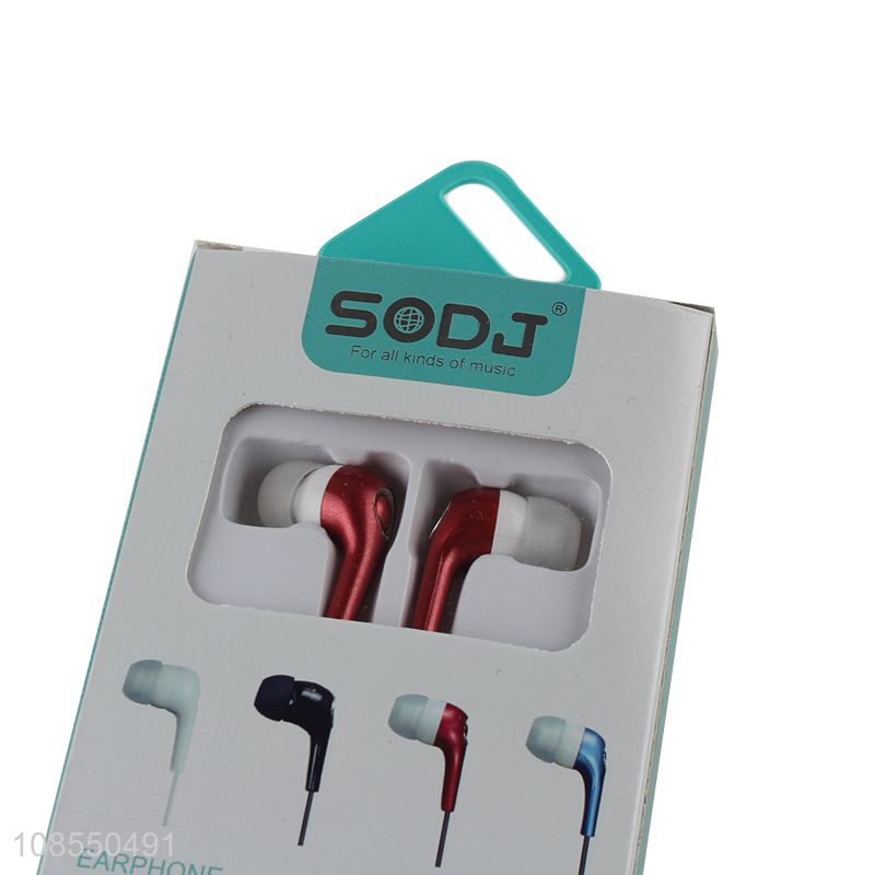 Wholesale ergonomic design stereo music earphones in-ear earbuds